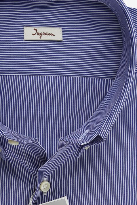 Men's Shirt Ingram Regular Stripe 100% cotton collar Button down Long sleeve