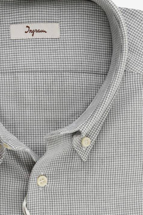 Hemd Herren Ingram Regular Halb Unifarben 100% Baumwolle kragen Button-Down Lange Ärmel