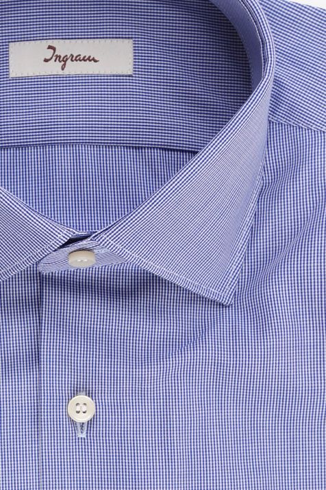 Camisa Hombre Ingram Slim Diseño  100% algodón cuello Francés Manga larga