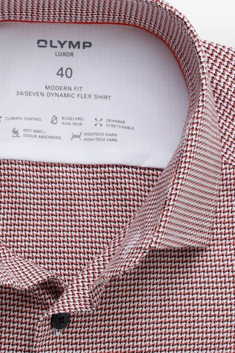 Men's Shirt Olymp Classic Semi-plain 62% co 36% pl 2% ea collar French Long sleeve