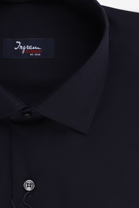Men's Shirt Ingram Classic Not Iron Plain 100% cotton collar French Long sleeve