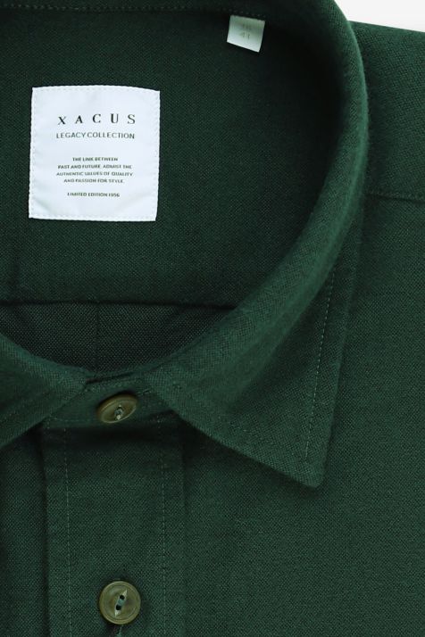Chemise Homme Xacus Regular Uni 100% coton col Classique Manche longue