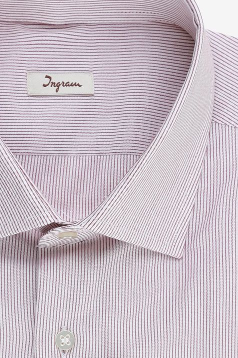 Hemd Herren Ingram Slim Streifen 100% Baumwolle kragen Französisch Lange Ärmel