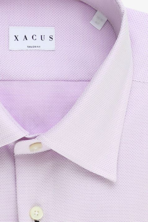 Camisa Hombre Xacus Regular Lisa 100% algodón cuello Francés Manga larga