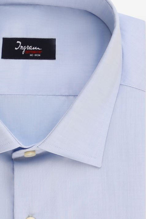 Men's Shirt Ingram Regular Not Iron Plain 100% cotton collar French Long sleeve
