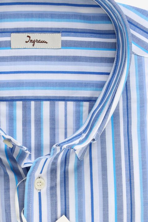 Hemd Herren Ingram Classic Streifen 100% Baumwolle kragen Button-Down Lange Ärmel