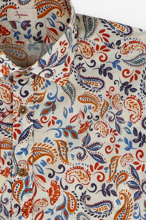 Men's Shirt Ingram Regular Patterned 100% cotton collar French Long sleeve