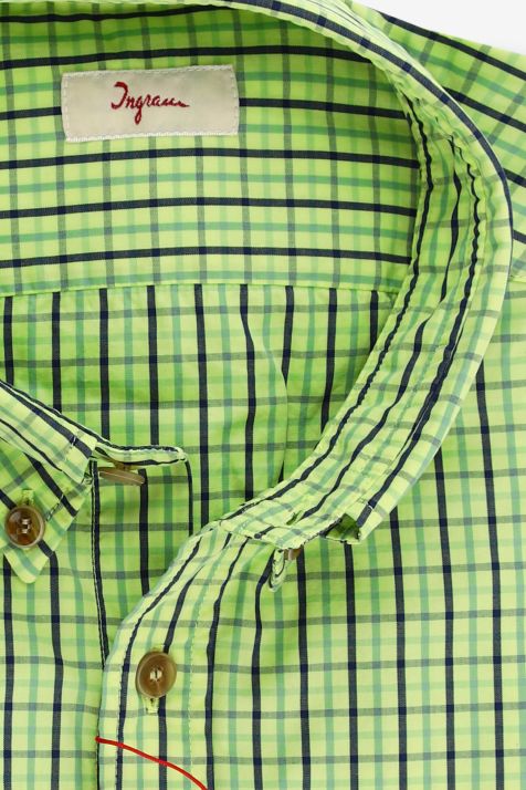 Camisa Hombre Ingram Regular Cuadros 100% algodón cuello Abotonado Manga larga