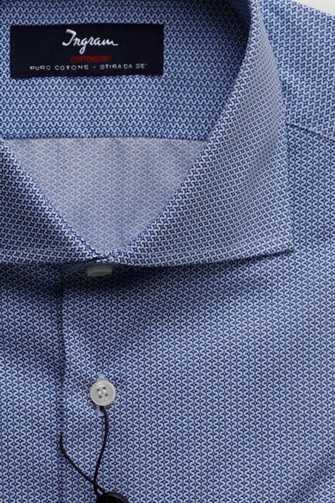 Camisa Hombre Ingram Slim No Plancha Diseño  100% algodón cuello Abotonado Manga larga