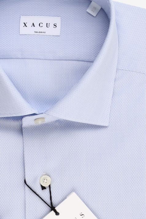 Men's Shirt Xacus Regular Semi-plain 100% cotton collar French Long sleeve