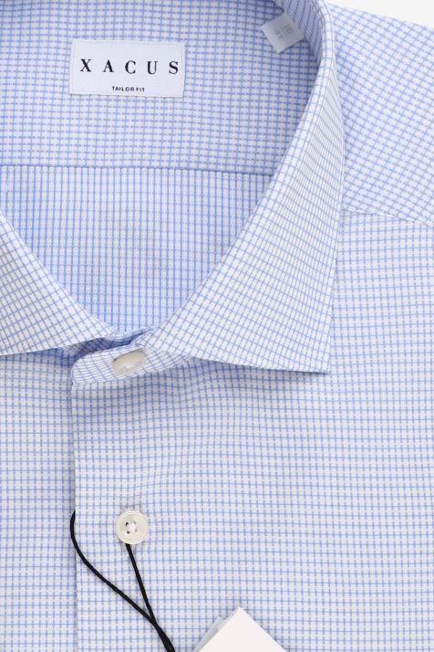 Men's Shirt Xacus Regular Semi-plain 100% cotton collar French Long sleeve
