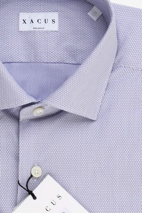 Camisa Hombre Xacus Regular Diseño  100% algodón cuello Francés Manga larga