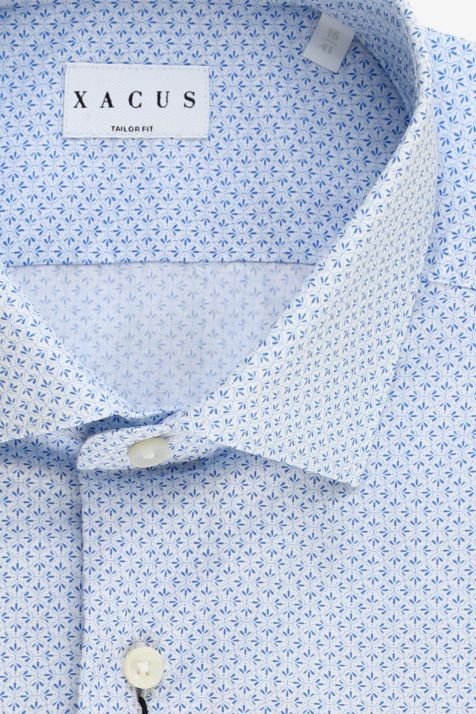 Men's Shirt Xacus Regular Semi-plain 100% cotton collar French Long sleeve