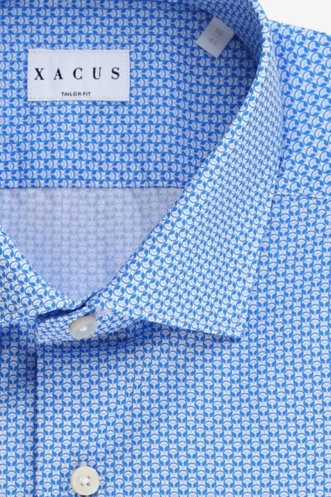 Men's Shirt Xacus Regular Semi-plain 100% cotton collar French Long sleeve