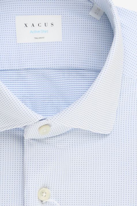 Men's Shirt Xacus Regular Semi-plain 86% poliammide 14% elastan  collar French Long sleeve