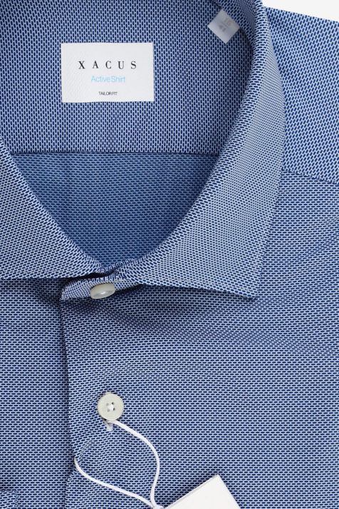 Camisa Hombre Xacus Regular Diseño  86% poliamida 14% elastano cuello Francés Manga larga