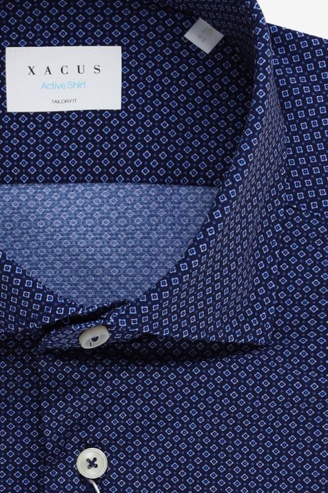 Men's Shirt Xacus Regular Semi-plain 70% poliammide 30% elastan  collar French Long sleeve