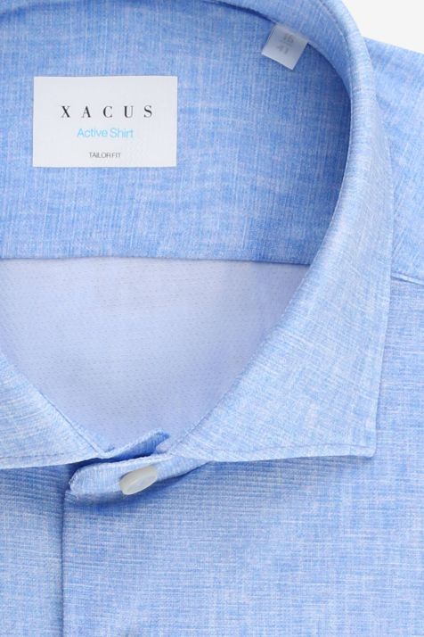 Camisa Hombre Xacus Regular Lisa 86% poliamida, 14% elastano cuello Francés Manga larga