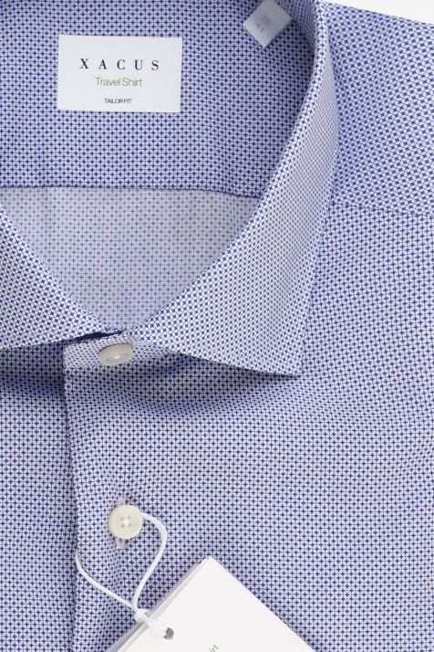 Men's Shirt Xacus Regular Semi-plain 100% cotton collar French Long sleeve
