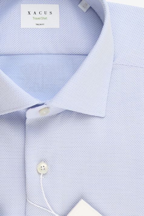 Camisa Hombre Xacus Regular No Plancha Diseño  100% algodón cuello Francés Manga larga