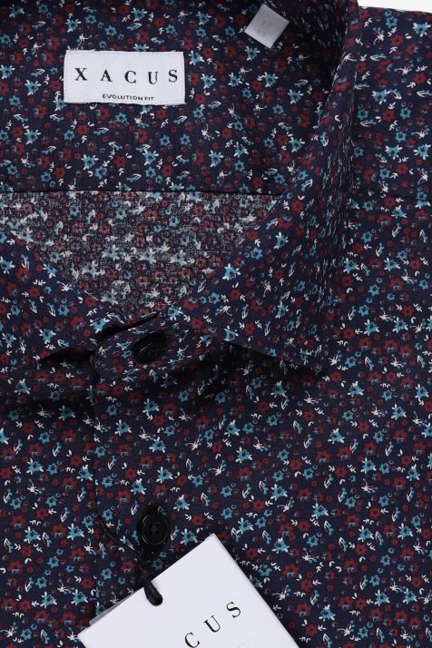 Men's Shirt Xacus Classic Patterned 97% cotton 3% elastan collar French Long sleeve