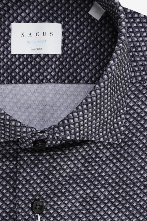 Chemise Homme Xacus Regular Partiellement  86 % polyamide, 14 % élasthanne col Italien Manche longue