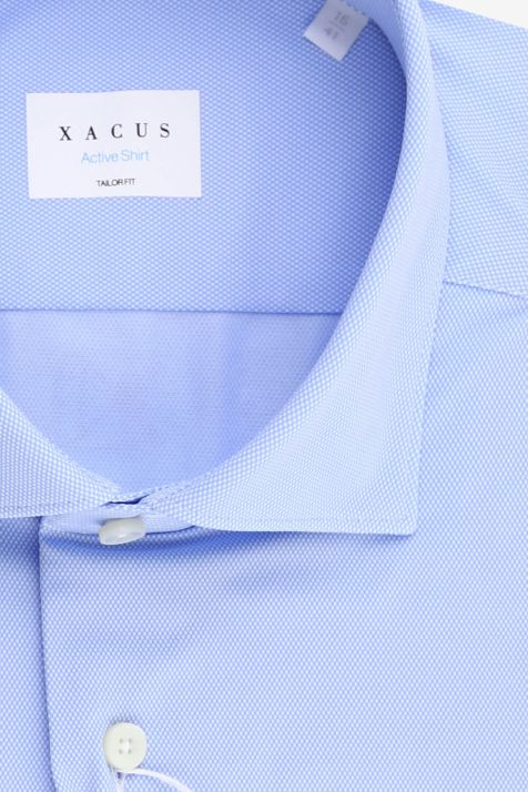 Camisa Hombre Xacus Regular Lisa 85% poliamida 15% elastano cuello Francés Manga larga