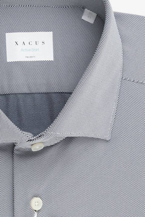 Men's Shirt Xacus Regular Semi-plain  87% polyamide 13% elastane collar French Long sleeve