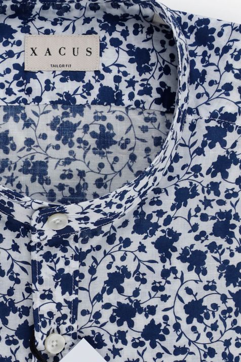 Camisa Hombre Xacus Regular Estampada 100% algodón cuello Mao Manga larga