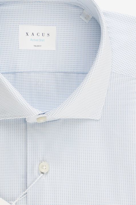 Men's Shirt Xacus Regular Semi-plain 85% poliammide 15% elastam collar French Long sleeve