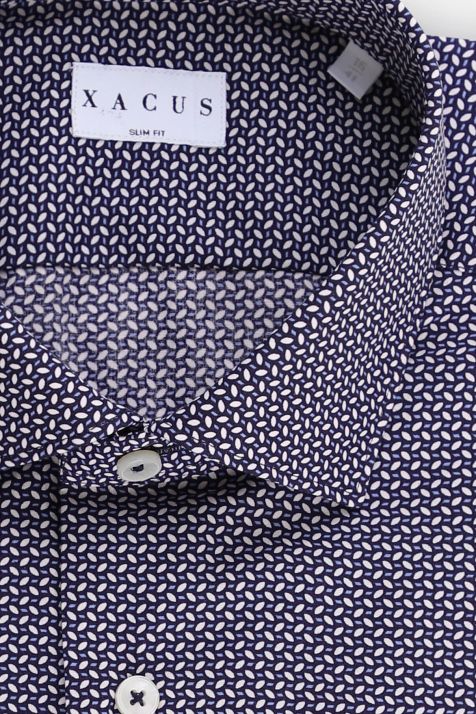 Camisa Hombre Xacus Slim Diseño  72% algodón 3% elastan 25% pa cuello Francés Manga larga