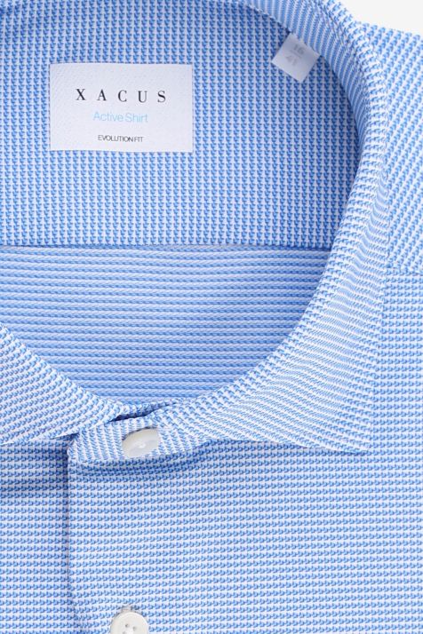 Men's Shirt Xacus Classic Semi-plain  87% polyamide 13% elastane collar French Long sleeve
