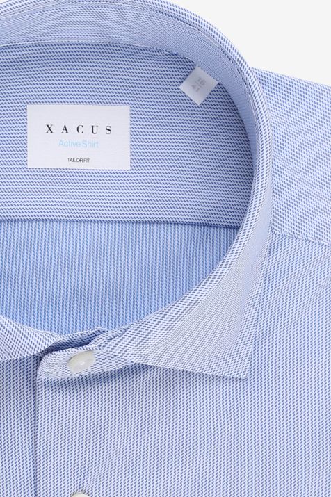 Camisa Hombre Xacus Regular Diseño  85% poliamida 15% elastano cuello Francés Manga larga