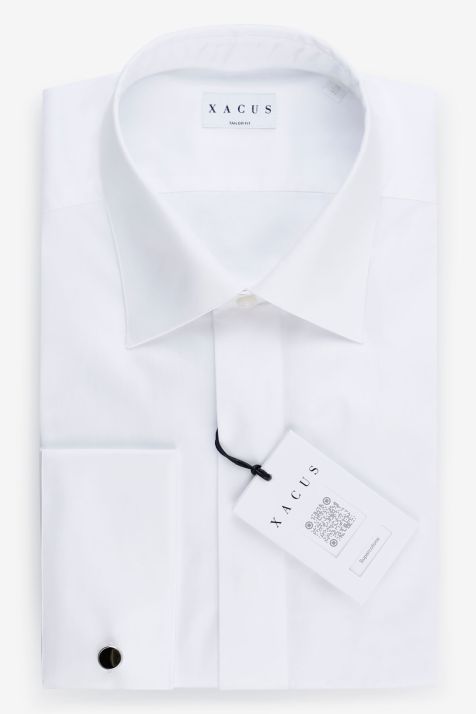 Men's Shirt Xacus Regular Plain 100% cotton collar Italian Long sleeve