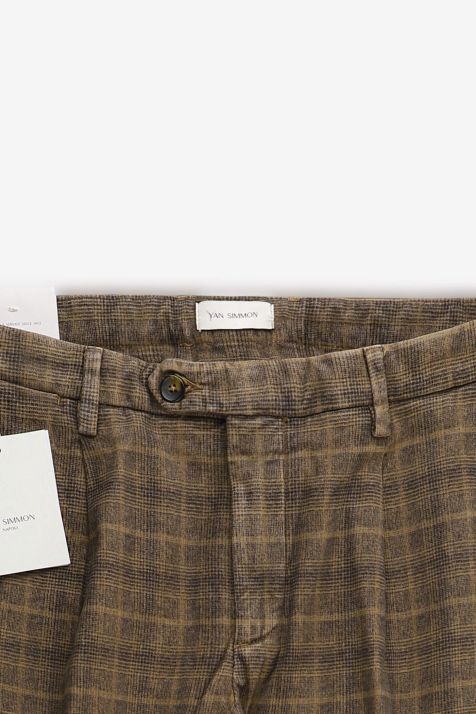 Men's Trouser Yan Simmon Chino Slim Check 99% cotton 1% elastan