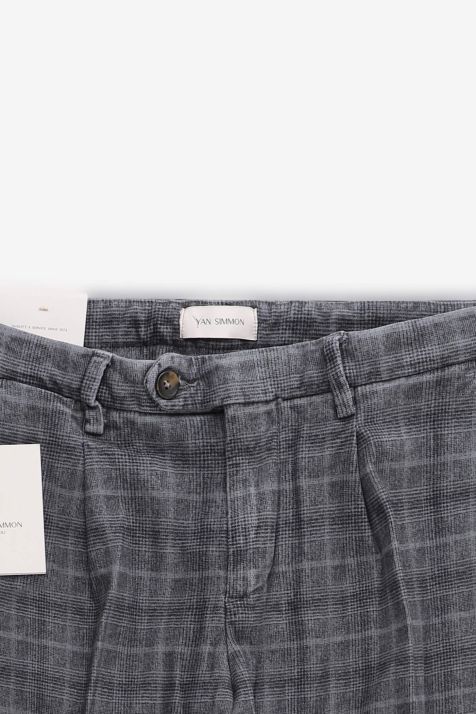 Pantalon Hombre Yan Simmon Chino Slim Cuadros 99% algodón 1% elastano