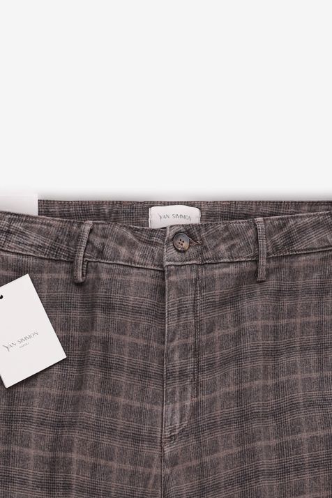 Pantalon Homme Yan Simmon Chino Slim Carreaux 99 % coton, 1 % élasthanne