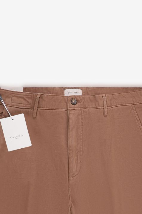 Pantalon Homme Yan Simmon Chino Slim Uni 97% lin, 3% coton