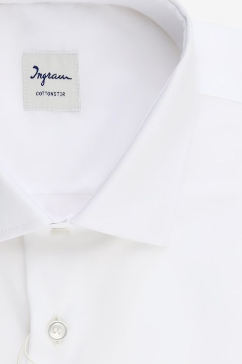 Camisa Hombre Ingram Classic No Plancha Lisa 100% algodón cuello Francés Manga larga