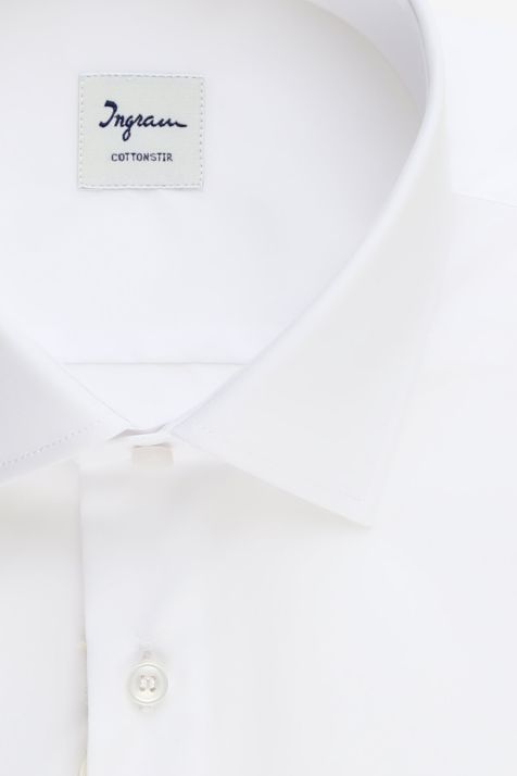 Camisa Hombre Ingram Classic No Plancha Lisa 100% algodón cuello Francés Manga larga