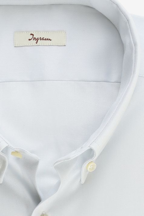 Camisa Hombre Ingram Slim Lisa 100% algodón cuello Abotonado Manga larga