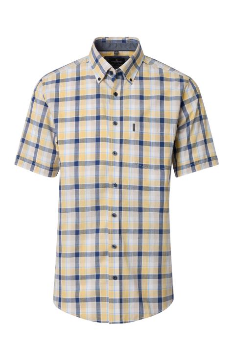 Men's Shirt Casamoda Classic Check collar Button down Short sleeve