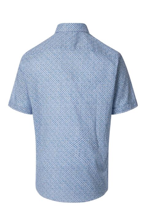 Hemd Herren Casamoda Classic Muster kragen Italienisch Kurze Ärmel