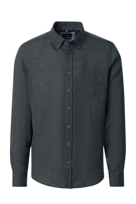 Hemd Herren Casamoda Classic Einfarbig kragen Button-Down Lange Ärmel