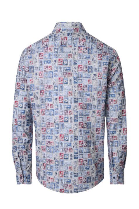 Men's Shirt Casamoda Classic Patterned collar Italian Long sleeve