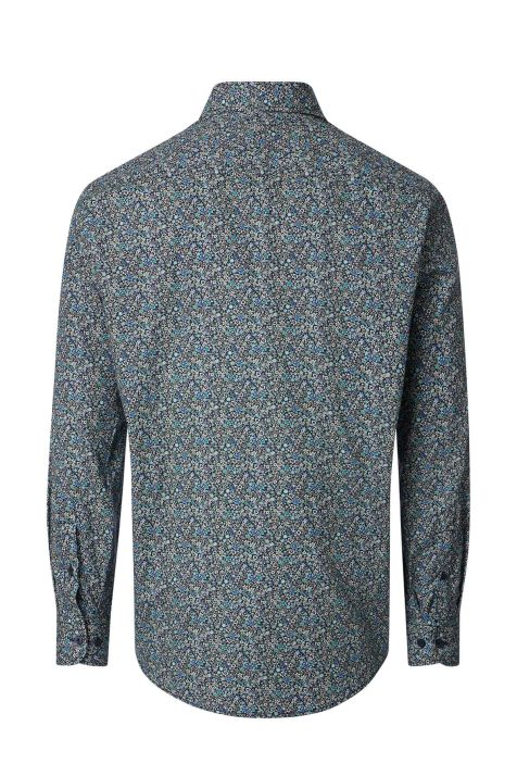 Men's Shirt Casamoda Comfort Patterned collar Button down Long sleeve