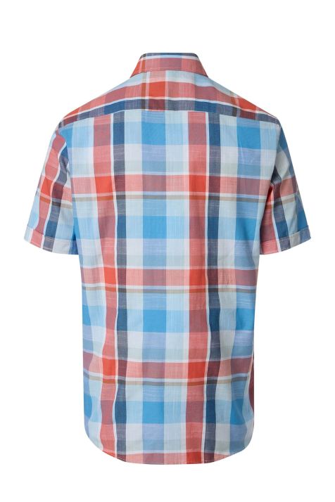Hemd Herren Casamoda Classic Karo kragen Italienisch Kurze Ärmel