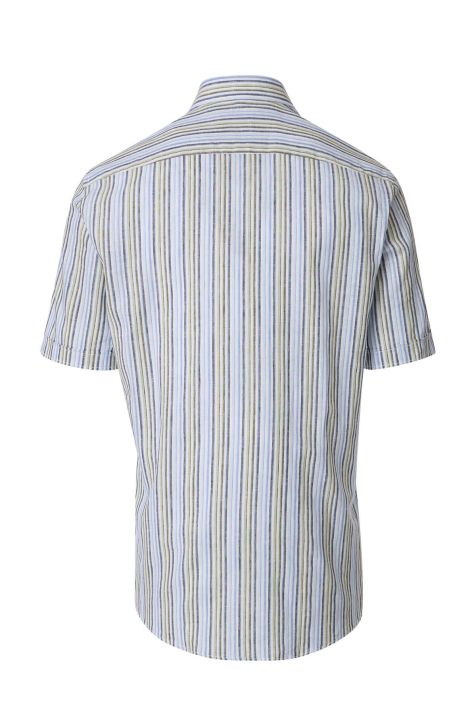 Camisa Hombre Casamoda Classic Rayas cuello Italiano Manga corta