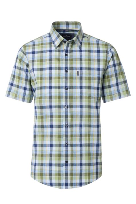 Men's Shirt Casamoda Classic Check collar Italian Short sleeve
