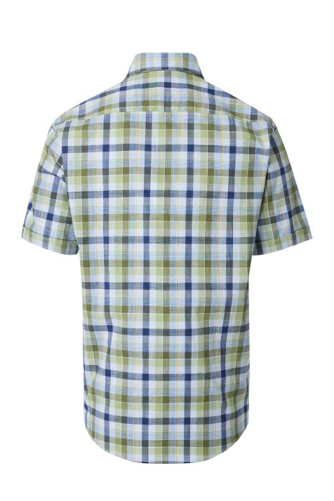 Hemd Herren Casamoda Classic Karo kragen Italienisch Kurze Ärmel